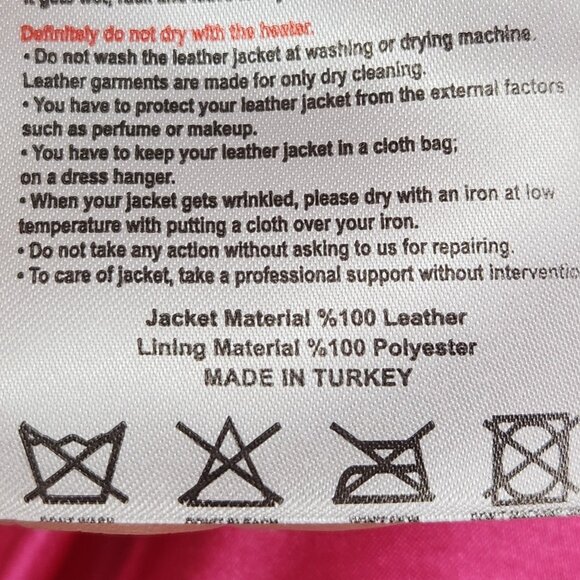 Women's Pink Leather Jacket - Picture 12 of 16